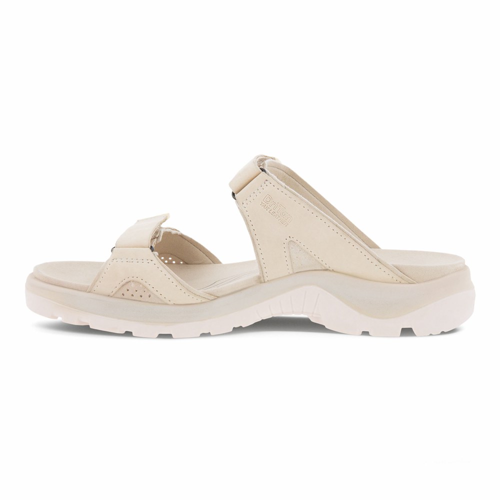 ECCO Womens Slides Beige - Yucatan 2.0 - OHA-076183